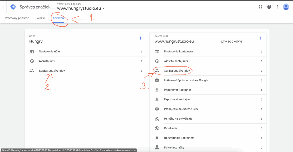 Ako prideliť prístup do GMC: Google Merchant Center