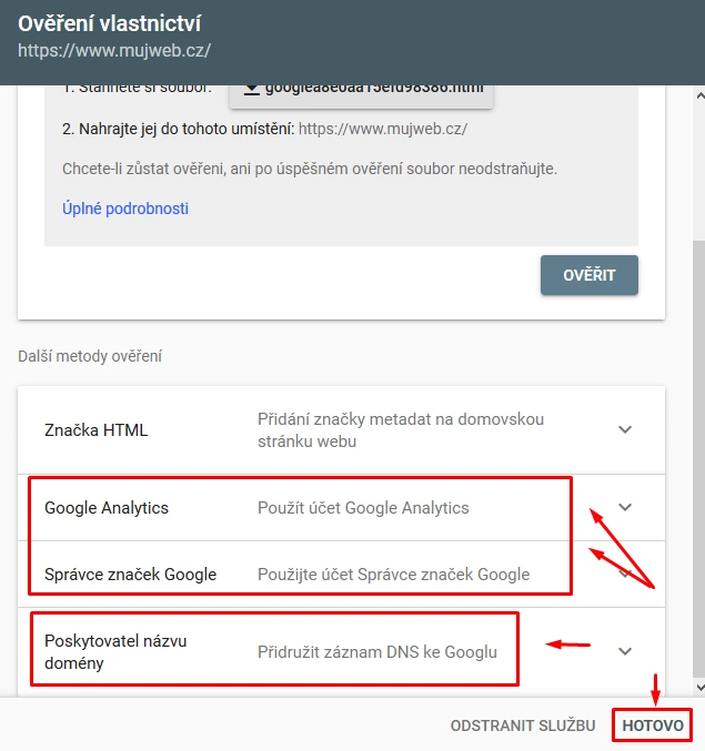 Google Search Console prístupy