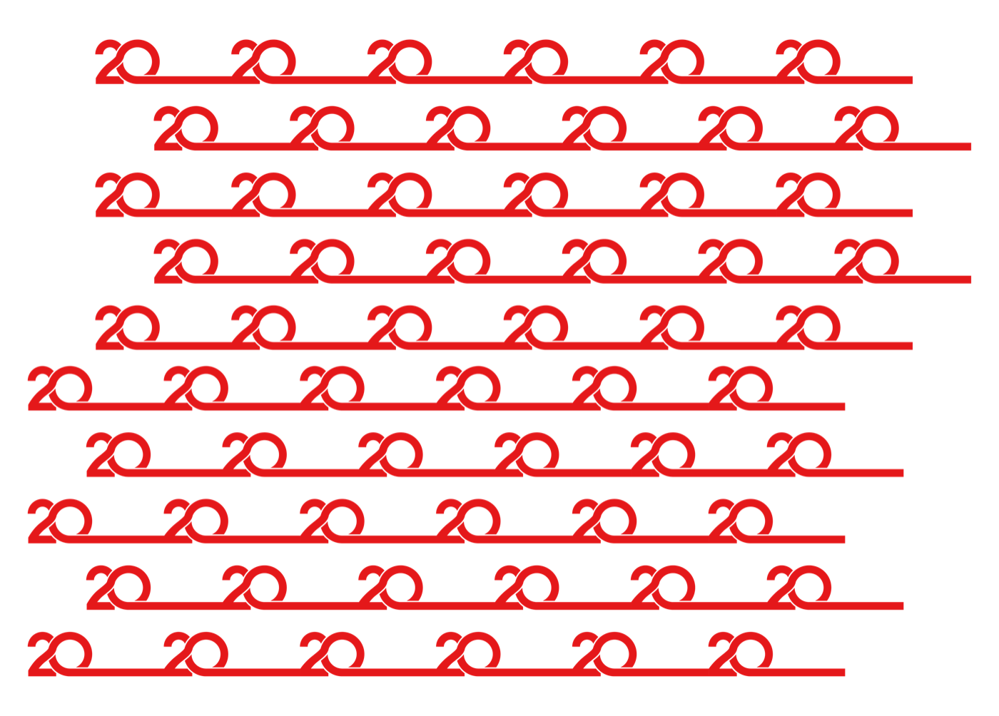 Pattern 20 rokov v červenej